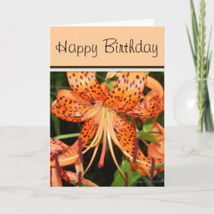 Tiger Lily Birthday Kaart