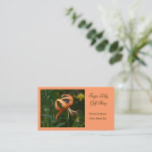 "TIGER LILY" (BLOEMEN, FOTO)  VISITEKAARTJE (Staand voorkant)
