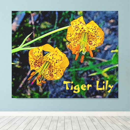 Tiger Lily Canvas Afdruk (Insitu (Houten vloer))