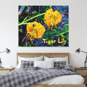 Tiger Lily Canvas Afdruk (Insitu (Slaapkamer))