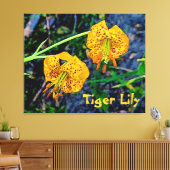 Tiger Lily Canvas Afdruk (Insitu (Woonkamer))