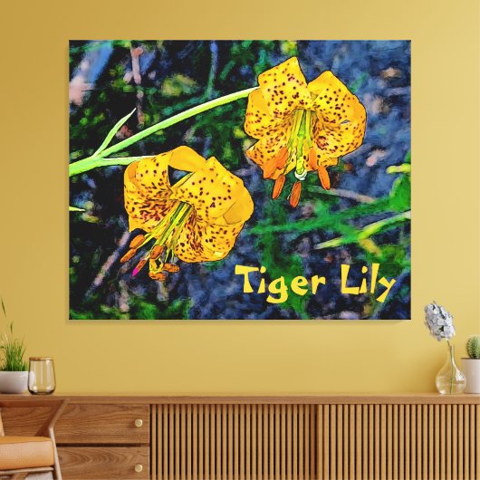 Tiger Lily Canvas Afdruk (Insitu (Woonkamer))