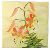 Tiger Lily Ceramic Tegel Tegeltje (Voorkant)