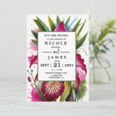 Tiger Lily Elegant Bloemen Kaart (Staand voorkant)