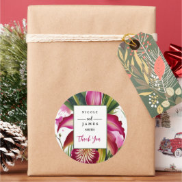 Tiger Lily Elegant Bloemen Ronde Sticker