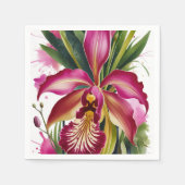 Tiger Lily Elegant Bloemen Servet (Voorkant)