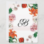 Tiger Lily en Tulips Kaart (Achterkant)