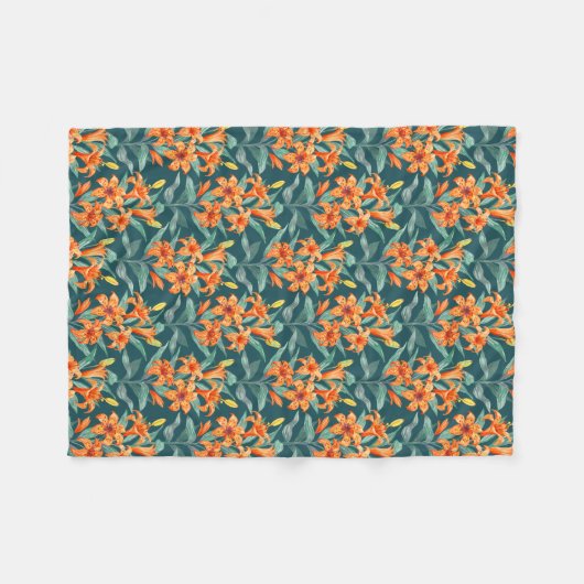 Tiger Lily Fleece Deken (Voorkant (Horizontaal))