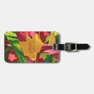 Tiger Lily Floral Bagagelabel