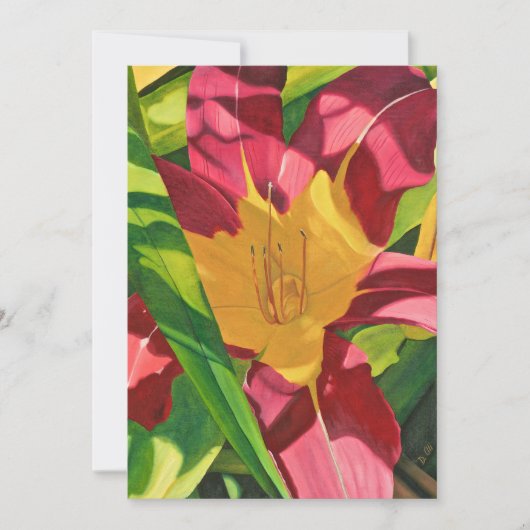 Tiger Lily Floral Bedankkaart (Voorkant)