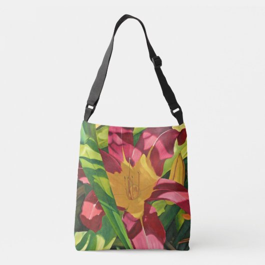 Tiger Lily Floral Crossbody Tas (Achterkant)