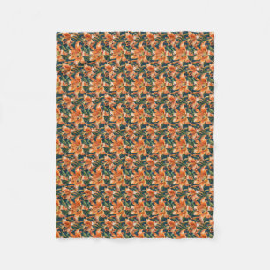 Tiger Lily Floral Fleece Deken