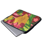 Tiger Lily Floral Laptop Sleeve (Voorkant onderkant)
