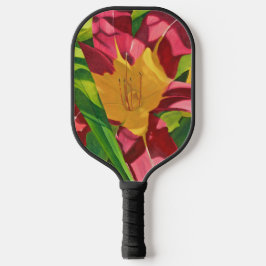 Tiger Lily Floral Pickleball Paddle