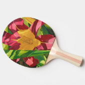 Tiger Lily Floral Tafeltennisbatje (Zijkant)