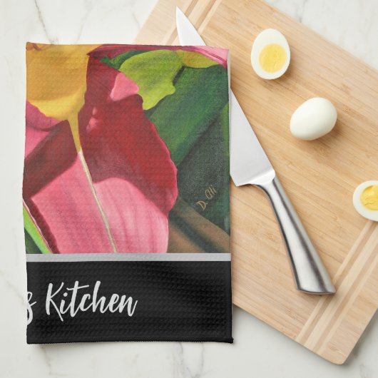 Tiger Lily Floral Theedoek (Quarter Fold)