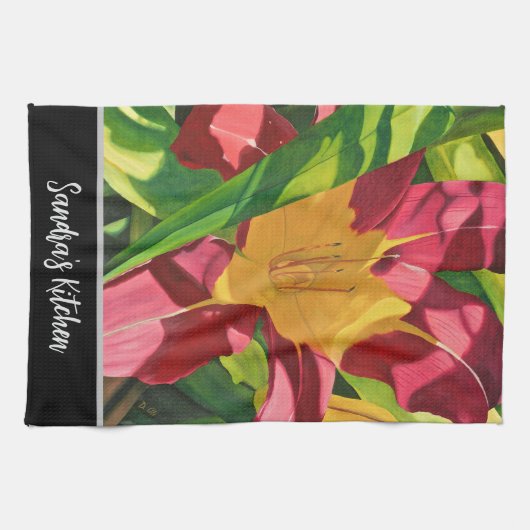 Tiger Lily Floral Theedoek (Horizontaal)