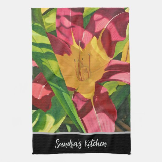Tiger Lily Floral Theedoek (Verticaal)