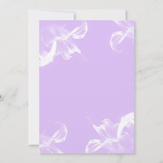 Tiger Lily Floral Wedding Rehearsal Uitnodiging (Achterkant)