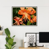 Tiger Lily Flower Garden Poster (Thuiskantoor)