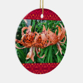 Tiger Lily Flower Keramisch Ornament (Rechts)