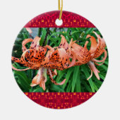 Tiger Lily Flower Keramisch Ornament (Voorkant)