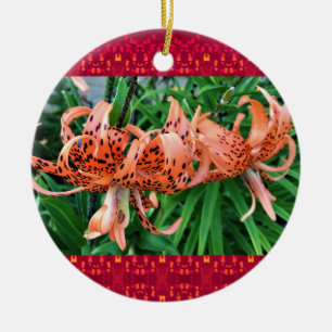 Tiger Lily Flower Keramisch Ornament