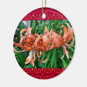 Tiger Lily Flower Keramisch Ornament (Links)