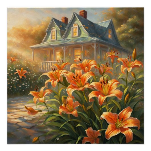 Tiger Lily Flower Perfect Poster (Voorkant)