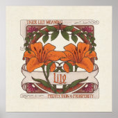 Tiger Lily Flowers Protection Welvaart Poster (Voorkant)