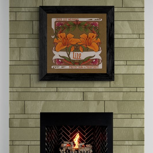 Tiger Lily  Flowers Protection Welvaart Poster