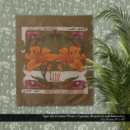 Tiger Lily Flowers Protection Welvaart Wandkleed