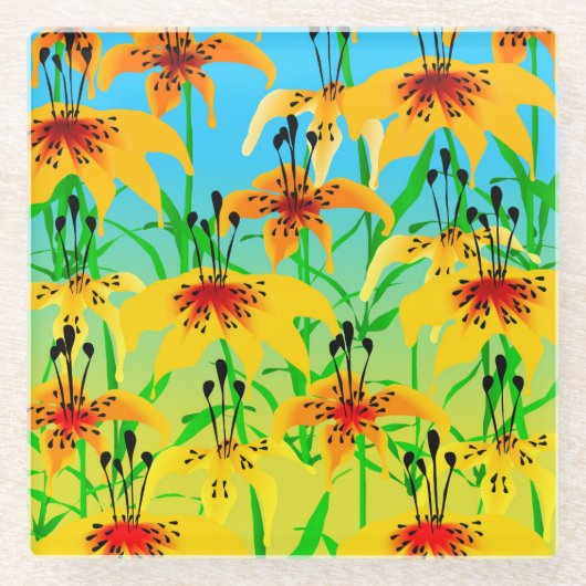 Tiger Lily Glass Onderzetter (Voorkant)
