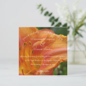Tiger Lily Invitation Kaart (Staand voorkant)