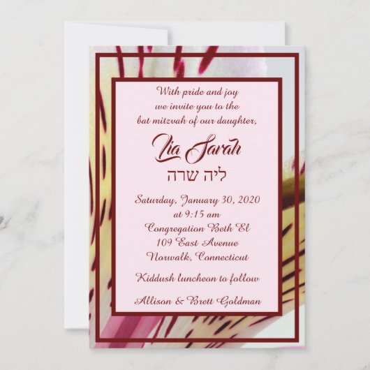 Tiger Lily Invitation Kaart (Voorkant)