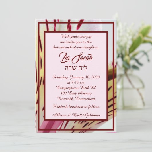 Tiger Lily Invitation Kaart (Staand voorkant)