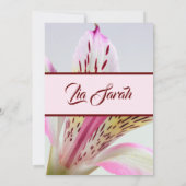 Tiger Lily Invitation Kaart (Achterkant)