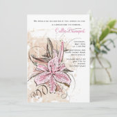 Tiger Lily Invitation Kaart (Staand voorkant)