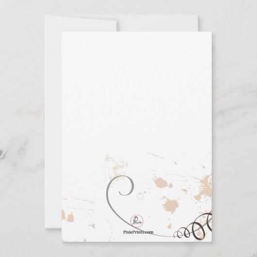 Tiger Lily Invitation Kaart (Achterkant)