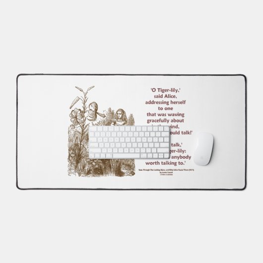 Tiger-Lily kan praten met Wonderland. Bureaumat (Keyboard & Muis)