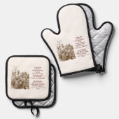 Tiger-Lily kan praten met Wonderland. Ovenwant & Pannenlap Set (Voorkant / Achterkant)