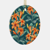 Tiger Lily Keramisch Ornament (Rechts)