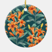 Tiger Lily Keramisch Ornament (Achterkant)
