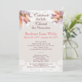 Tiger Lily Memorial Service - Kennisgeving Kaart (Staand voorkant)