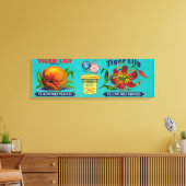 Tiger Lily Peach Label Canvas Afdruk (Insitu (Woonkamer))