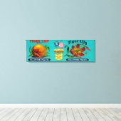 Tiger Lily Peach Label Canvas Afdruk (Insitu (Houten vloer))