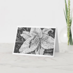 Tiger Lily Pen en inkttrekkaart Kaart