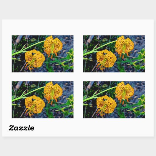 Tiger Lily Rechthoekige Sticker (Vel)