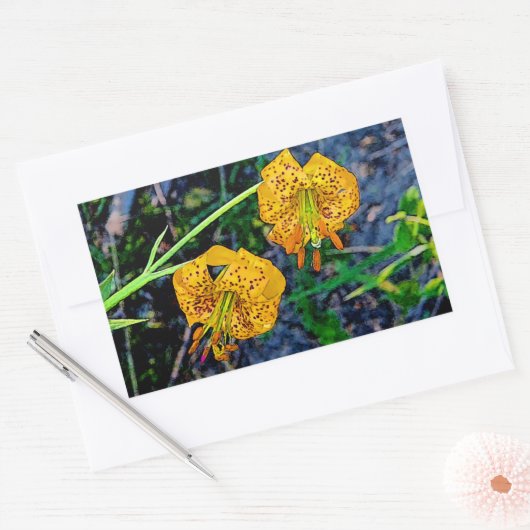 Tiger Lily Rechthoekige Sticker (Envelop)