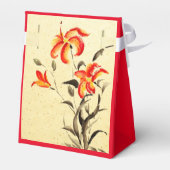 Tiger Lily - rood Bedankdoosjes (Achterkant)